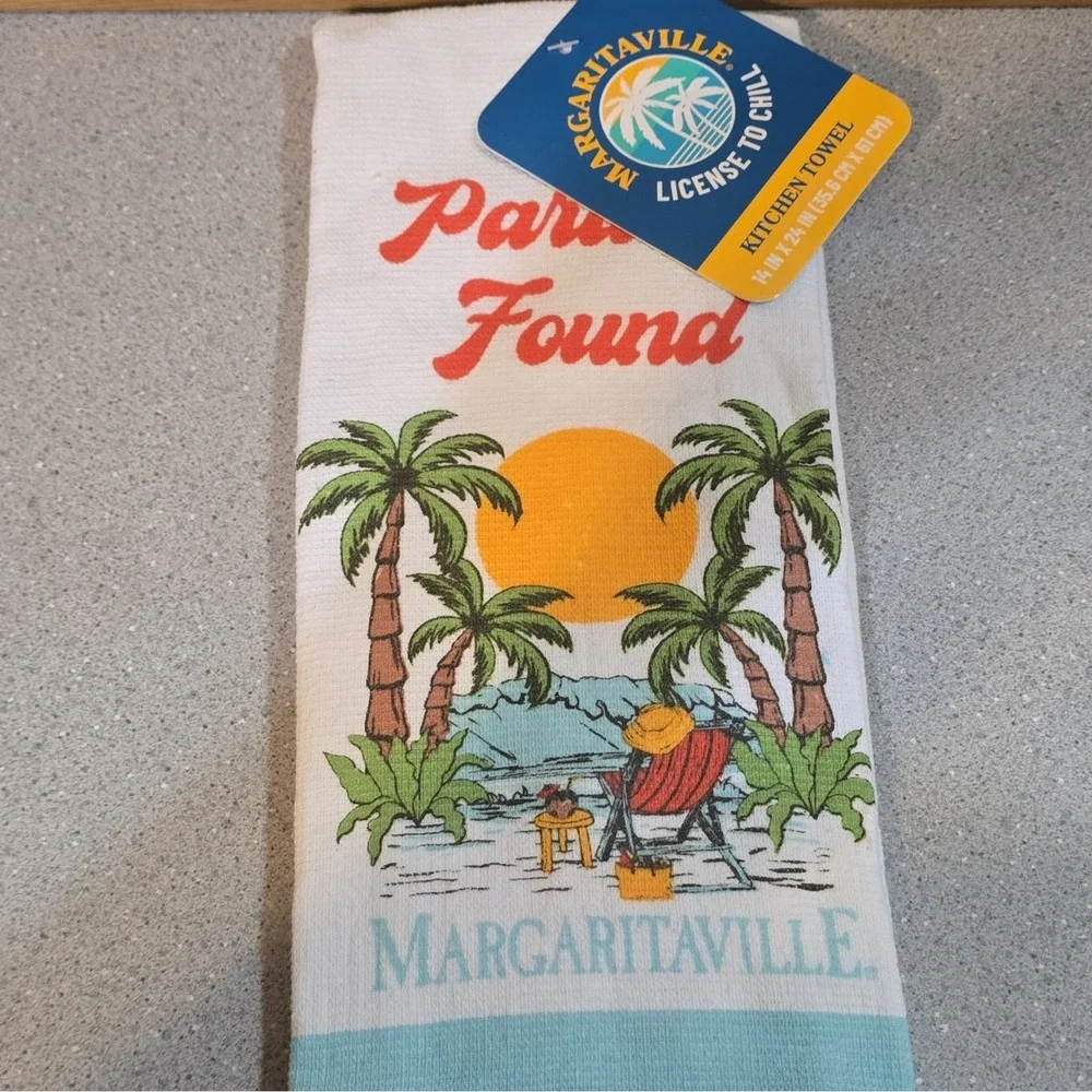 Jimmy Buffett Margaritaville License to Chill Tropical Cotton Kitchen Set,